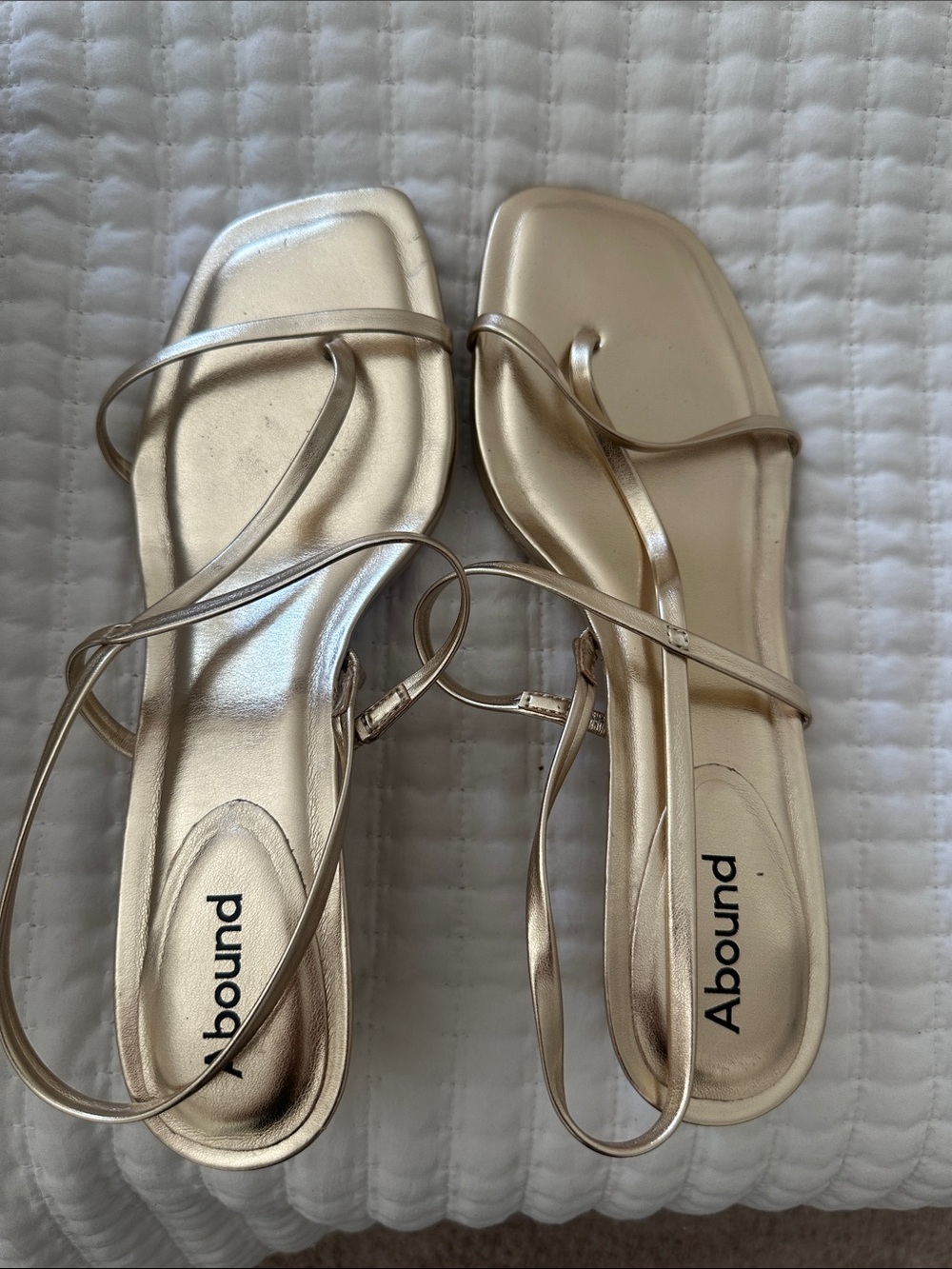 Abound Metallic Gold Strappy Toe-Loop Sandals